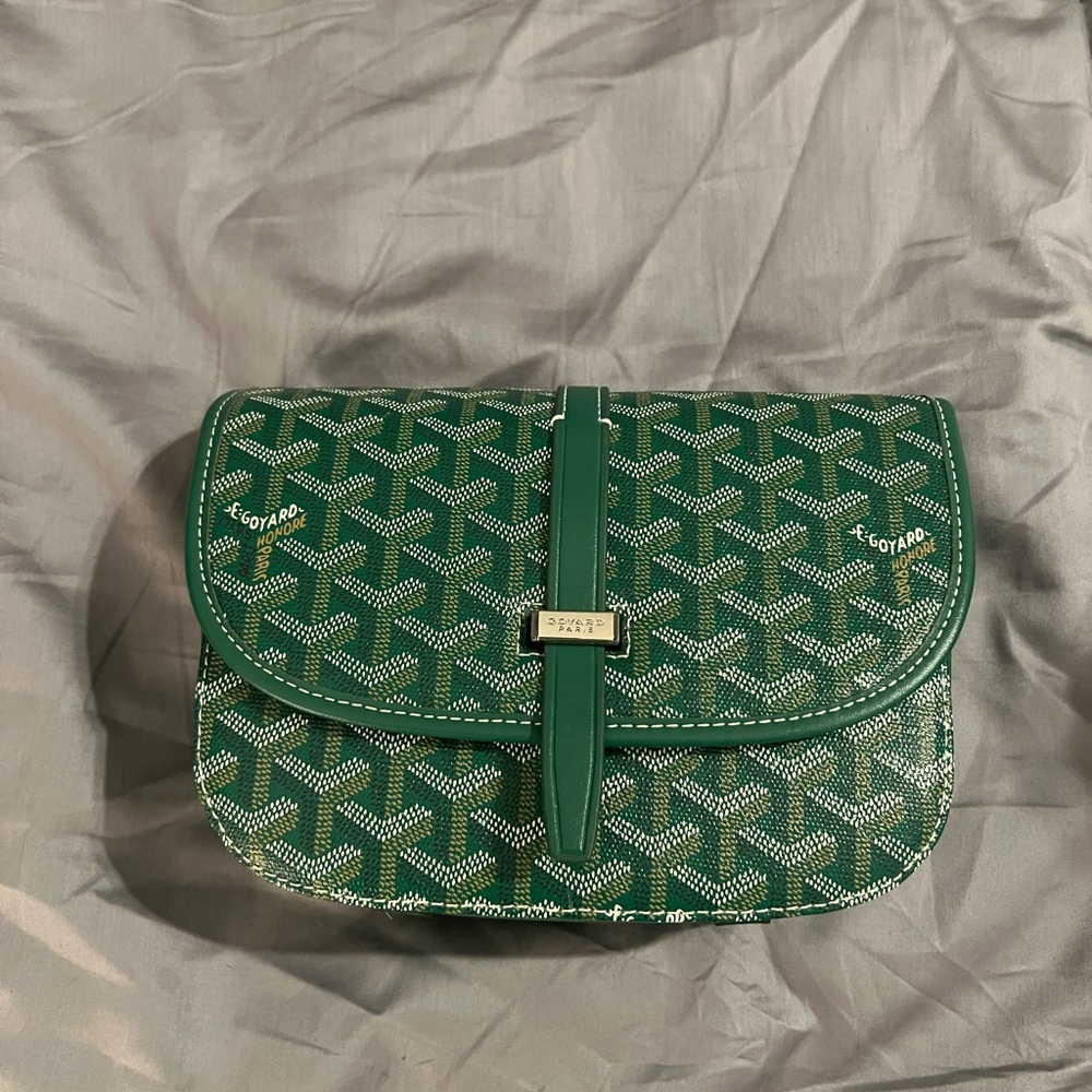 Goyard Green messenger Clutch